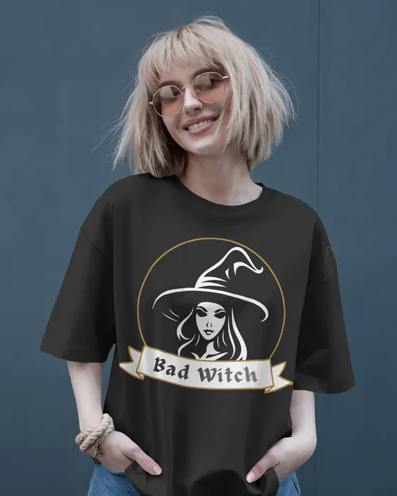 Bad Witch oversized graphic tee