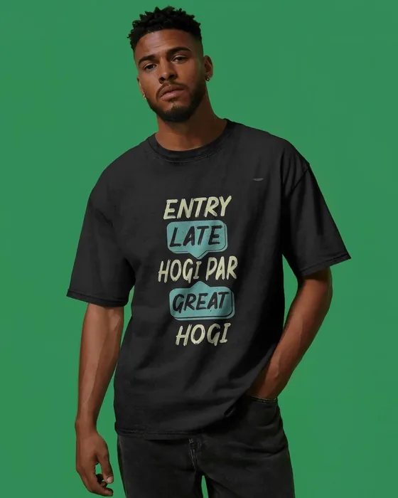 Entry Late Hogi Par Great Hogi oversized tee