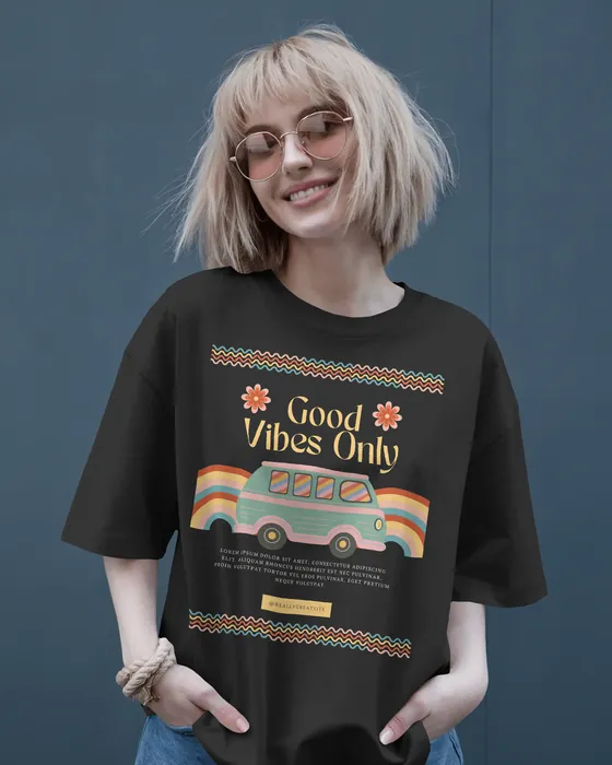 Good Vibes Only oversized tee