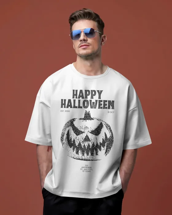 Happy Halloween Pumpkin oversized tee