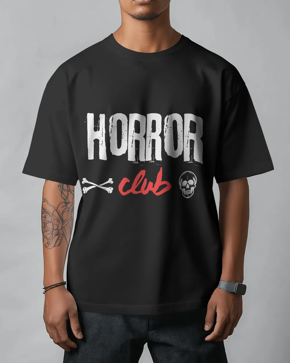 Horror Club oversized tee