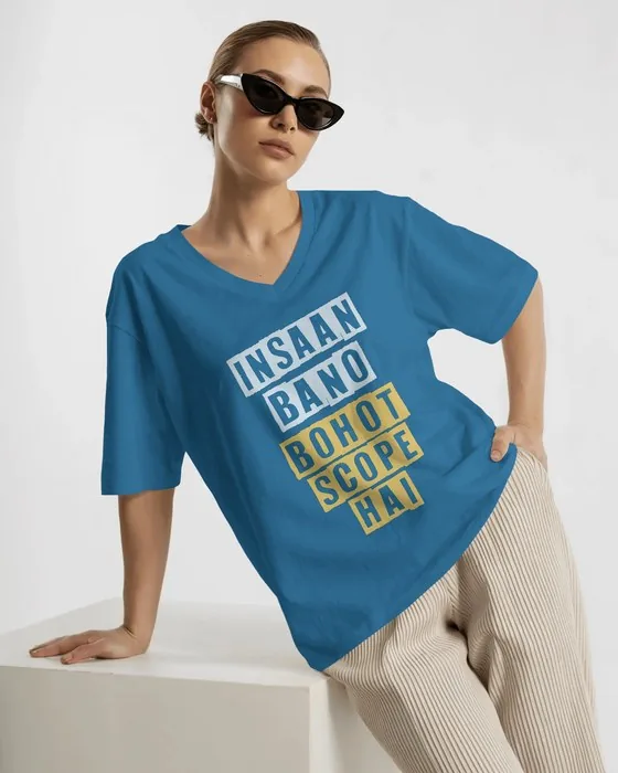 Insaan Bano Bohot Scope Hai oversized tee