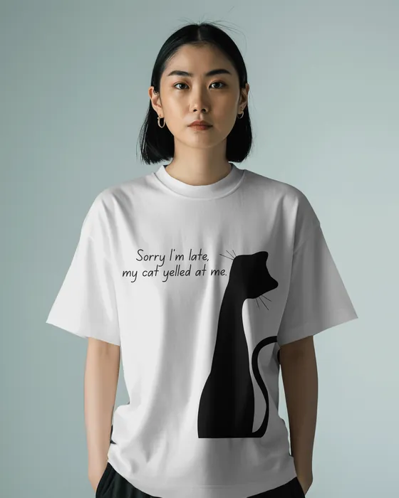My Cat Yelled at Me oversized tee