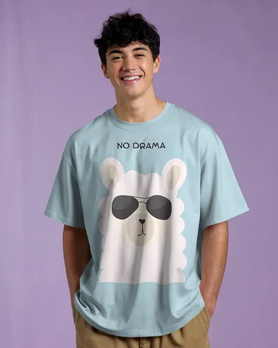 No Drama Llama oversized tee
