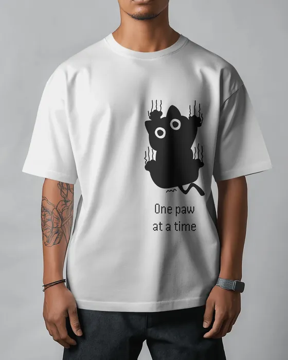 One Paw at a Time oversized tee
