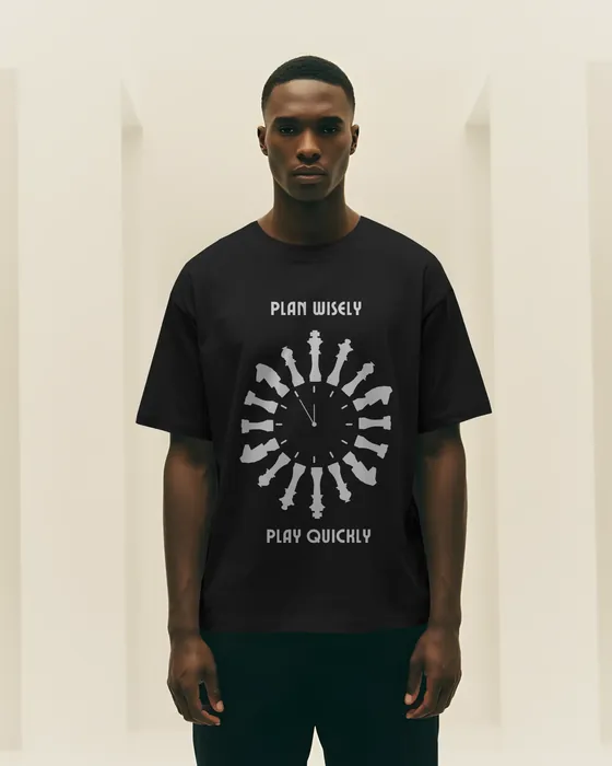 Plan Wisely, Play Quickly oversized tee