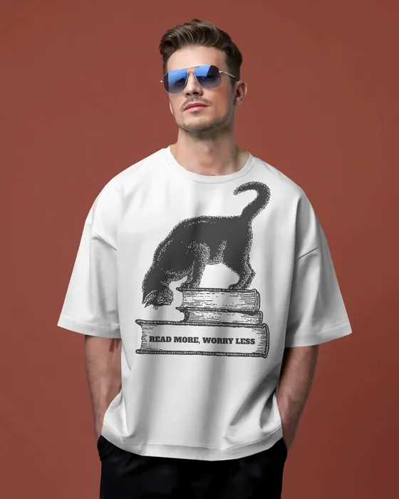 Read More, Worry Less oversized tee