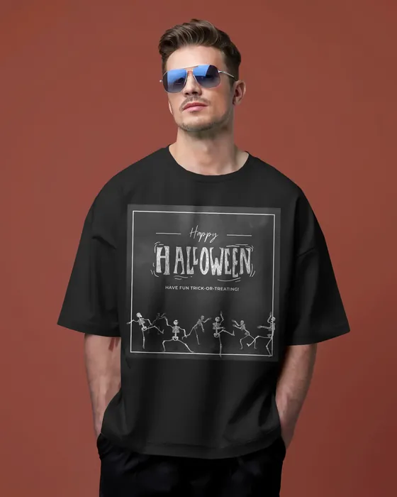 Skeleton Party oversized tee