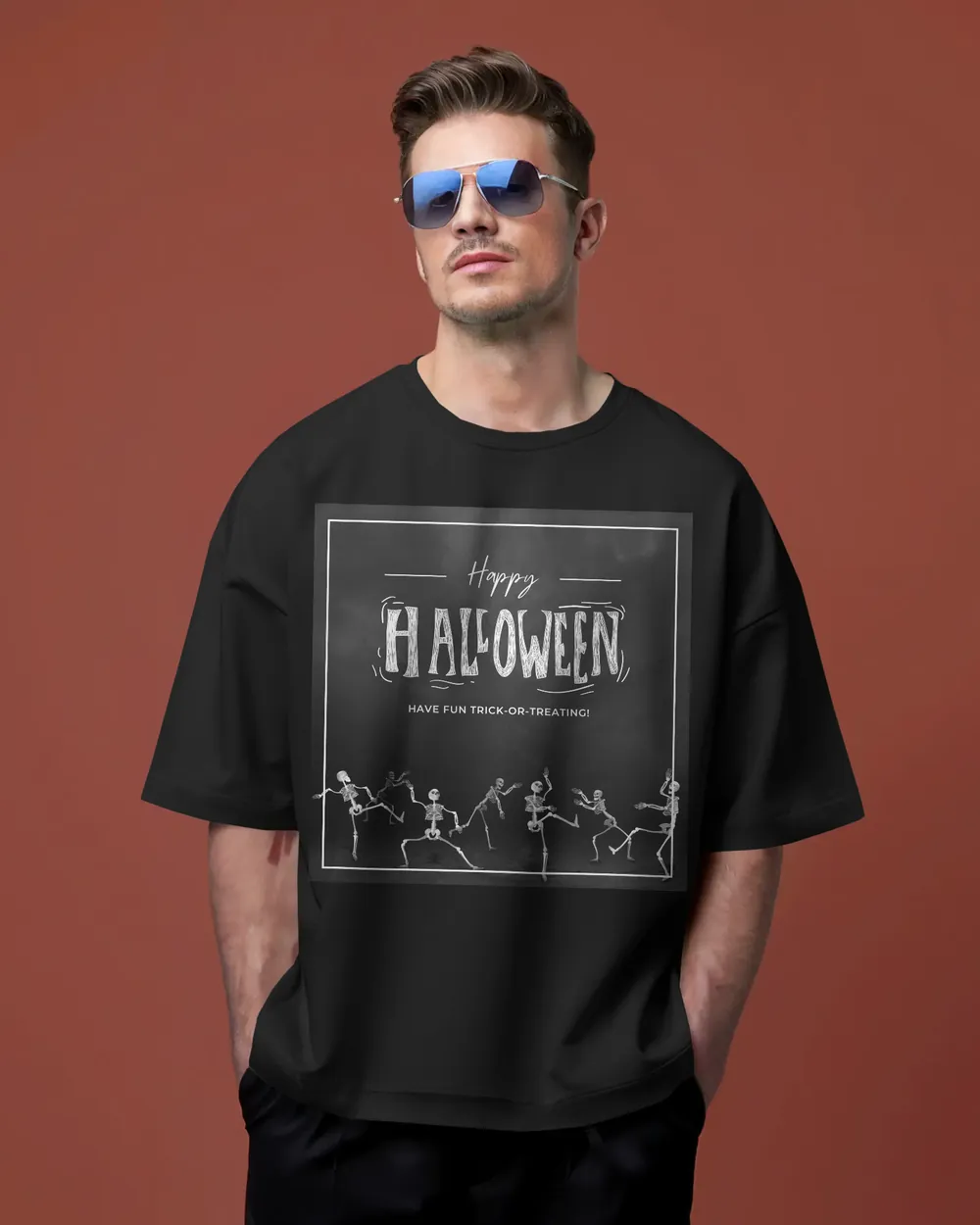 Skeleton Party oversized tee